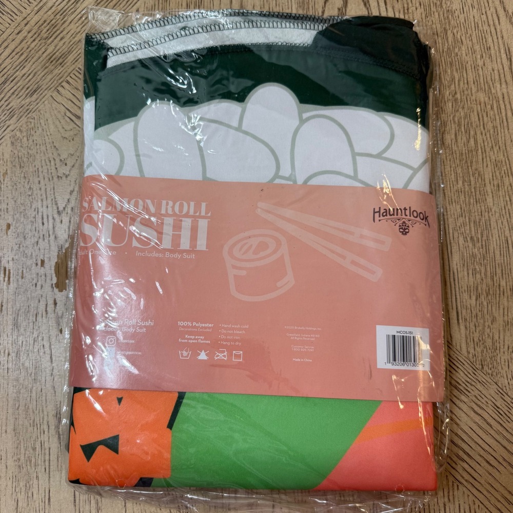 Hauntlook Salmon Roll Sushi‎ Adult One Size Costume Bodysuit Halloween Cosplay